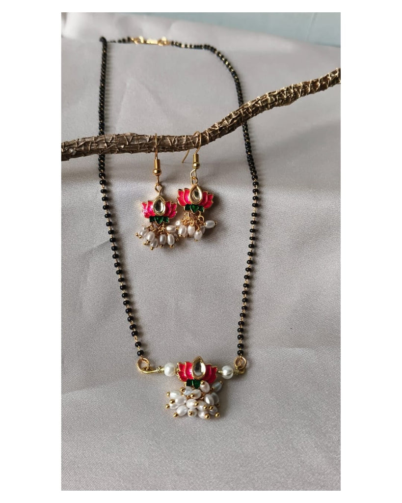 Pink Lotus Mangalsutra