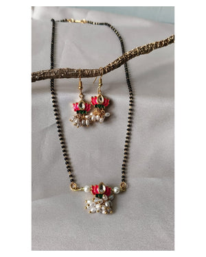 Pink Lotus Mangalsutra
