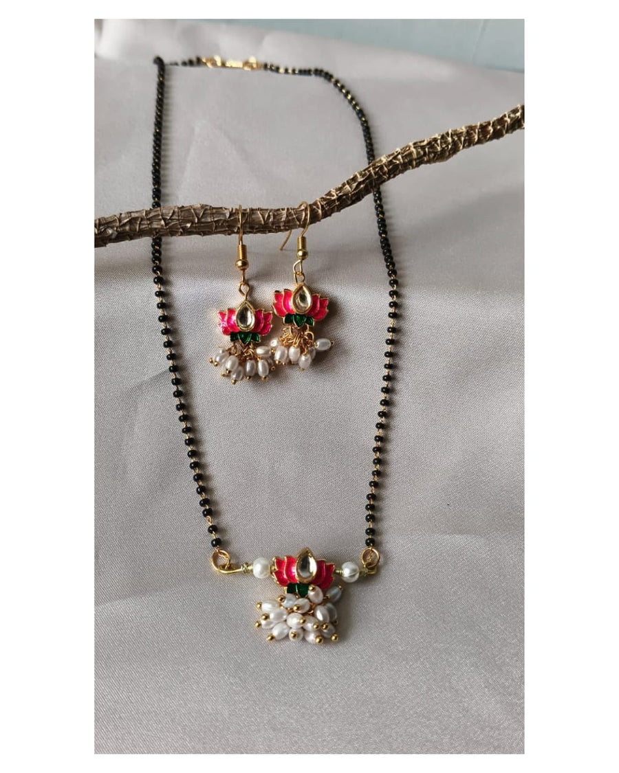 Pink Lotus Mangalsutra