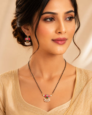 Pink Lotus Mangalsutra