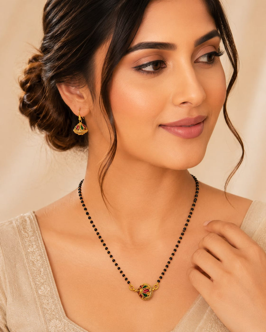 Meenakari mangalsutra