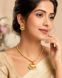 Pink Chand Bali Choker Set