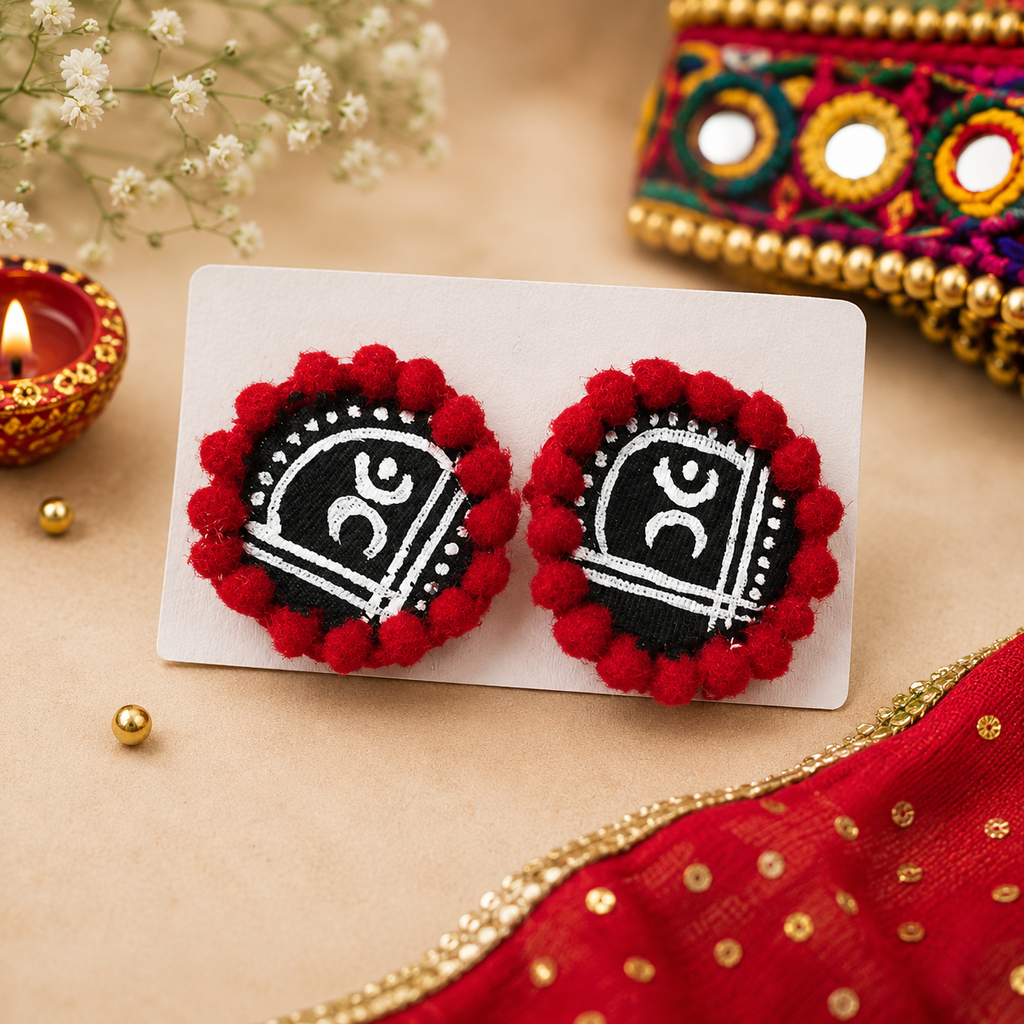 Fabric earring