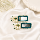 Emerald Mirror Pearl Earrings