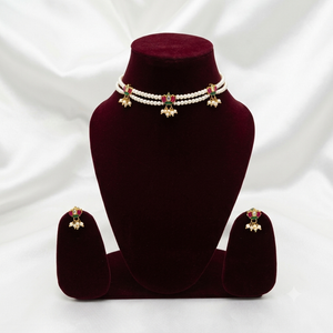 White  Pearl Choker Set