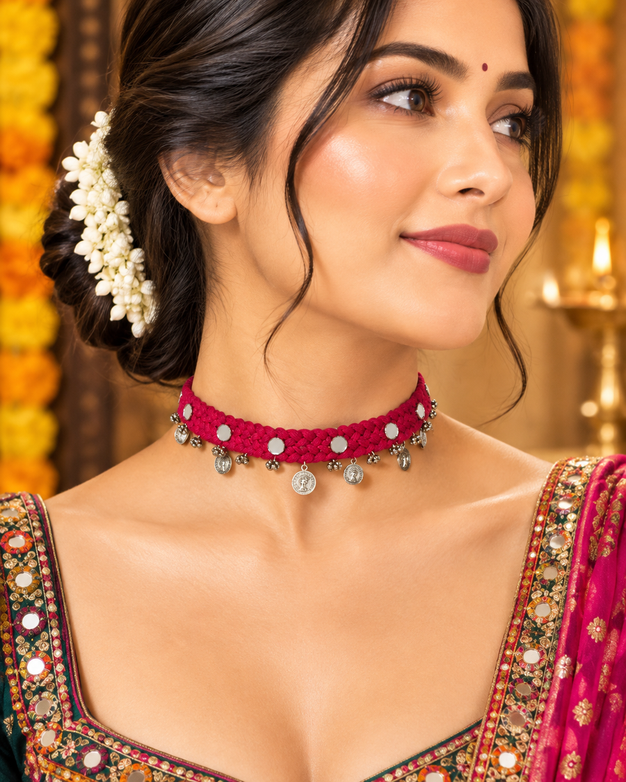 Rani Pink Thread Choker
