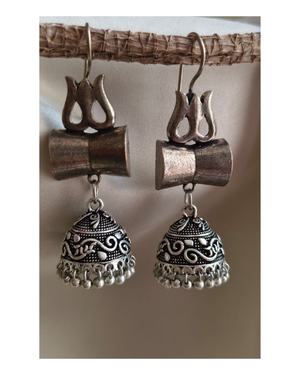 Antique Silver Jhumka
