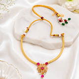 Pink Kundan choker Set