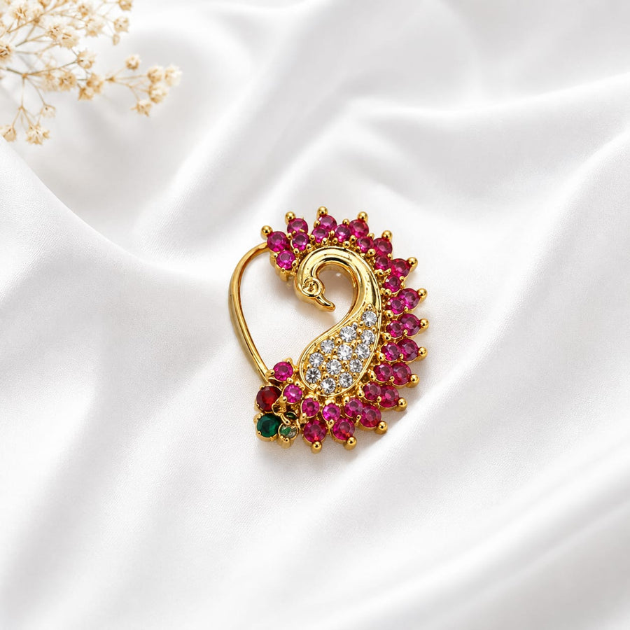 Royal Pink Peacock Nath