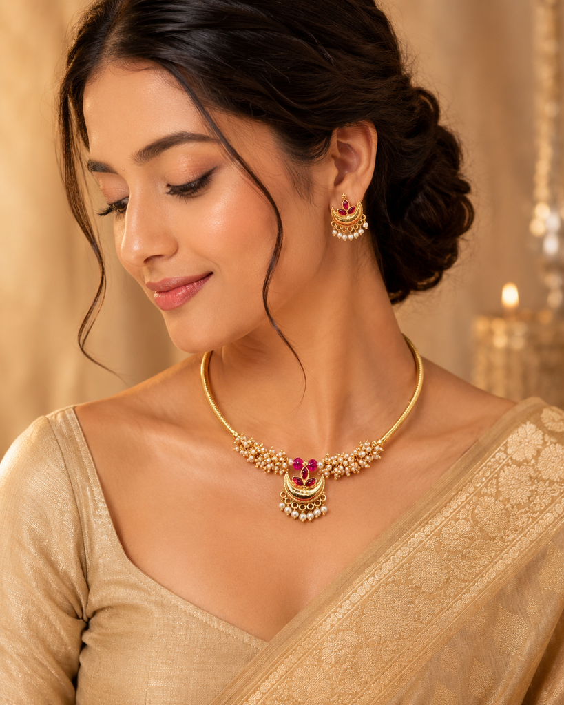 Traditional  Gold Tone Choker