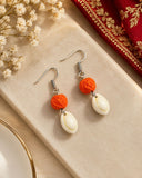 Orange Thread Leaf Choker Set