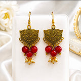 Antique Red Beaded Set