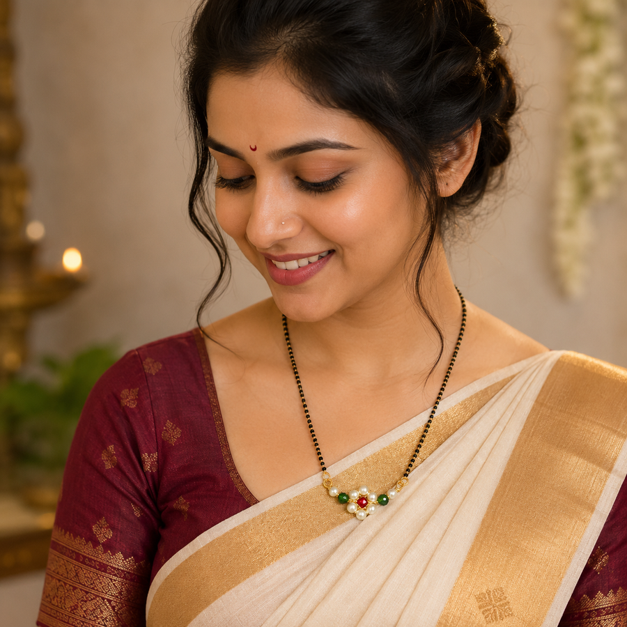 Traditional Floral Mangalsutra